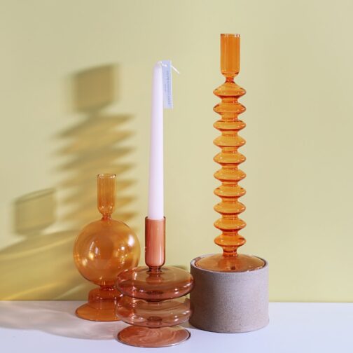 Nordic Multicolored Glass Candle Holder - Image 5