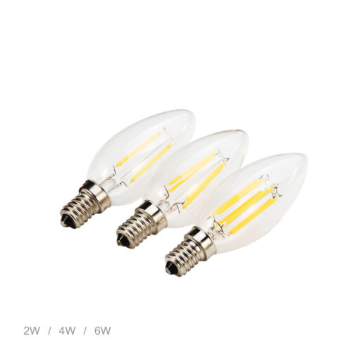 Glass LED Edison Candle Bulb - Image 4