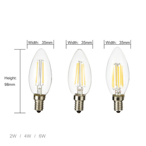 Glass LED Edison Candle Bulb - Image 5