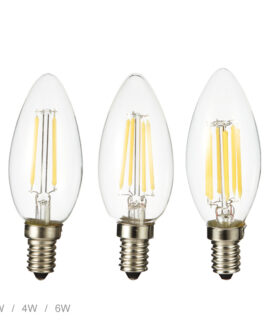 Glass LED Edison Candle Bulb