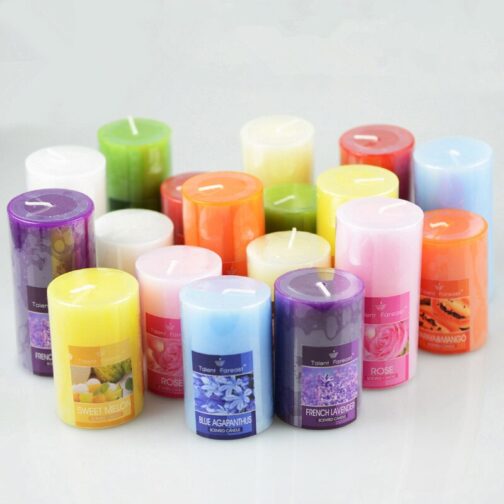Colorul Cylinder Shaped Aromatherapy Paraffin Wax Candle